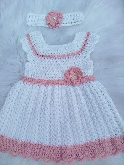 Vestido para Bebê em Crochê
