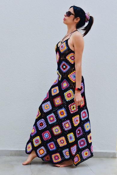 Vestido saida de praia em crochê