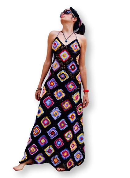 Vestido saida de praia em crochê