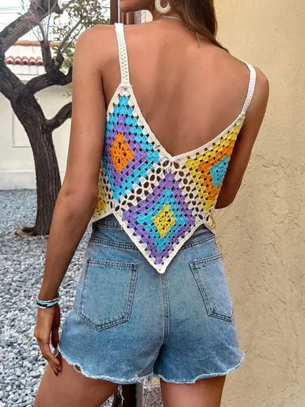 Blusa / cropped crochê