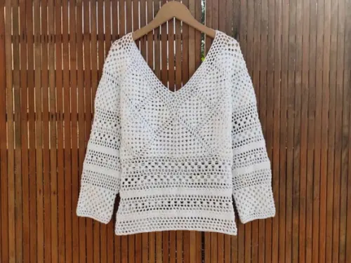 Blusa de crochê