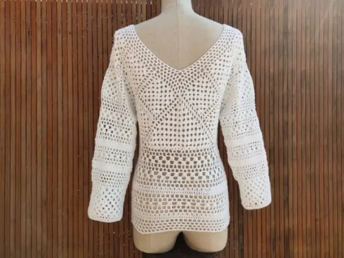 Blusa de crochê