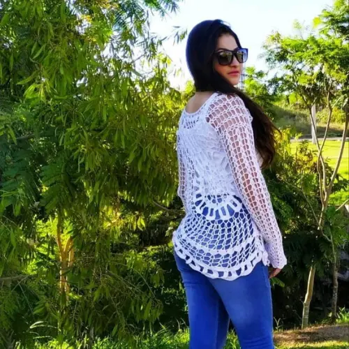 Blusa de crochê