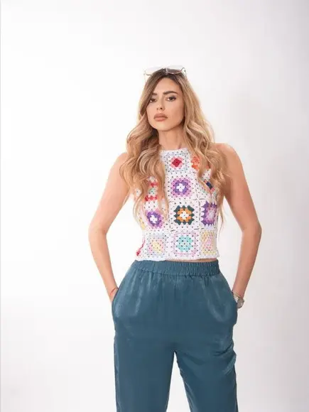 Blusa de crochê