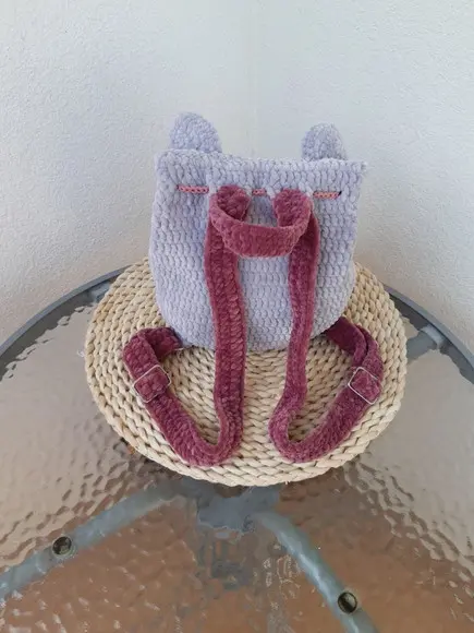 Bolsa de Crochê Gatinho