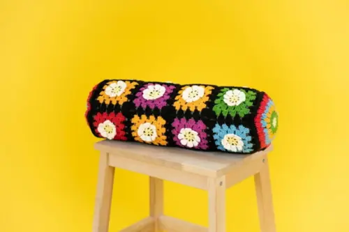 Capa almofada de crochê
