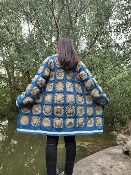 cardigan de crochê