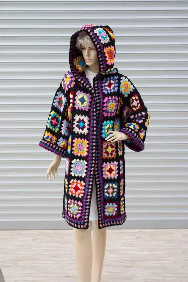 cardigan de crochê