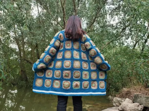 cardigan de crochê