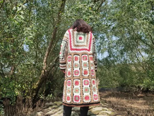 cardigan de crochê