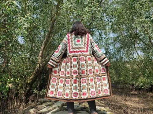 cardigan de crochê