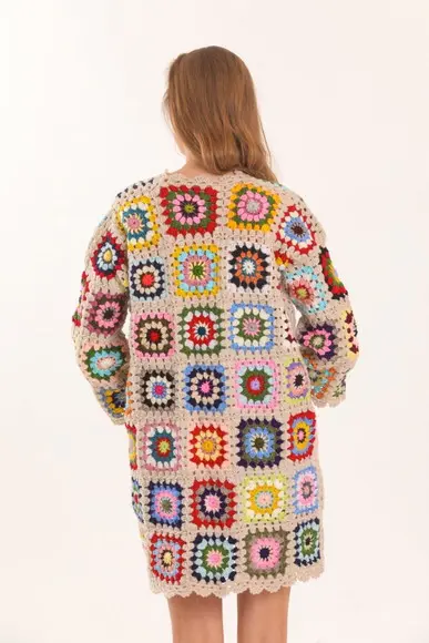cardigan de crochê