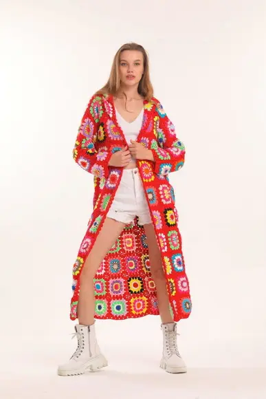 cardigan de crochê
