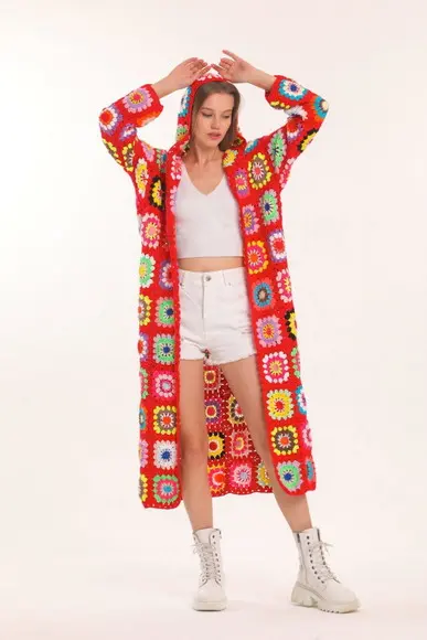 cardigan de crochê