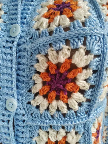 cardigan de crochê