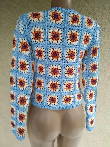 cardigan de crochê
