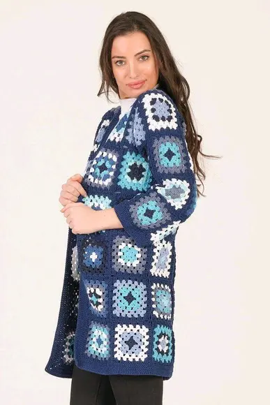 cardigan de crochê