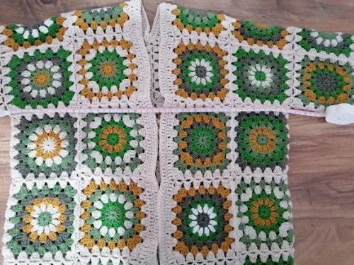 cardigan de crochê