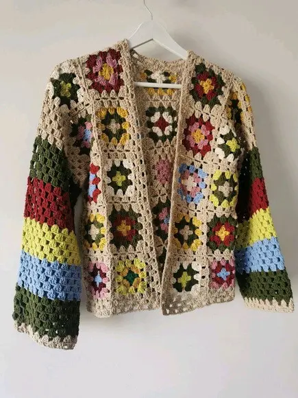 cardigan de crochê
