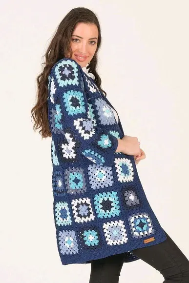 cardigan de crochê