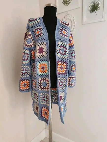 cardigan de crochê