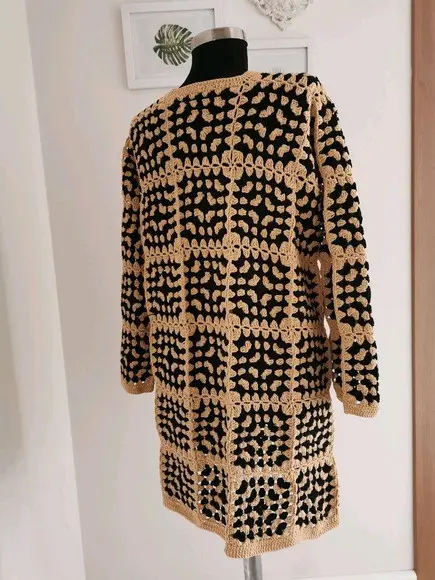 cardigan de crochê