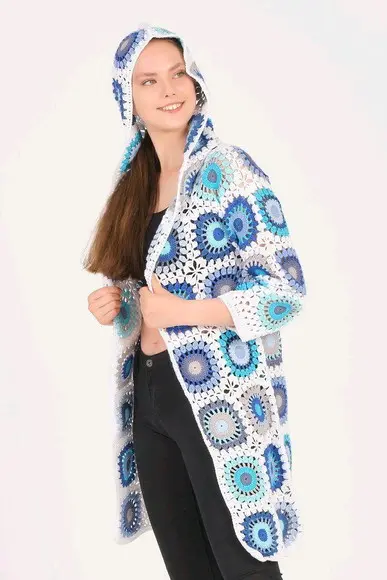 cardigan de crochê