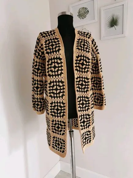 cardigan de crochê