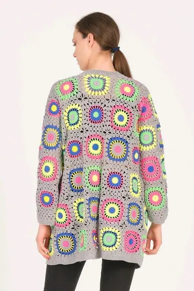 cardigan de crochê