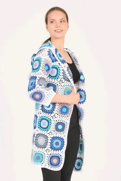 cardigan de crochê