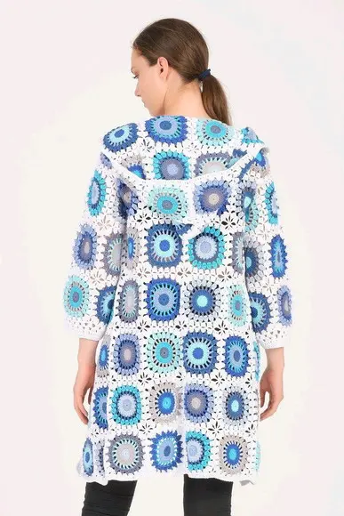 cardigan de crochê