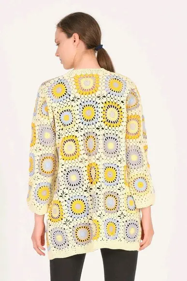 cardigan de crochê