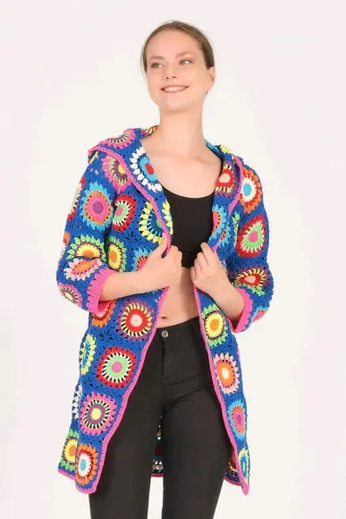 cardigan de crochê
