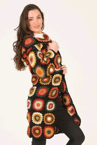cardigan de crochê