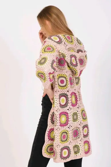 cardigan de crochê