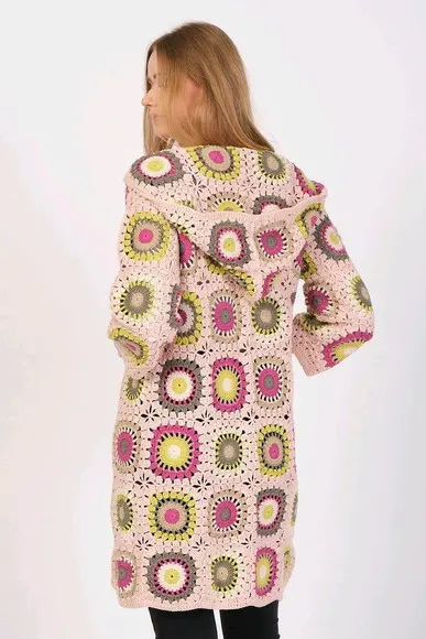 cardigan de crochê