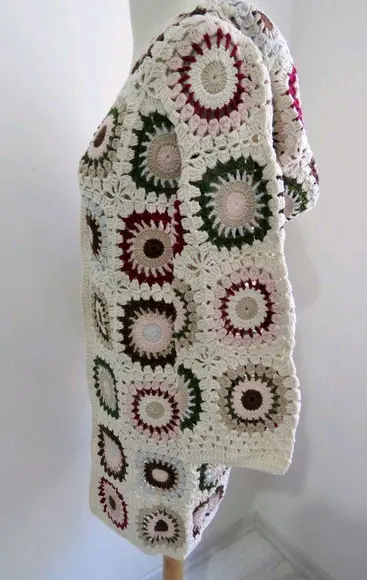 cardigan de crochê