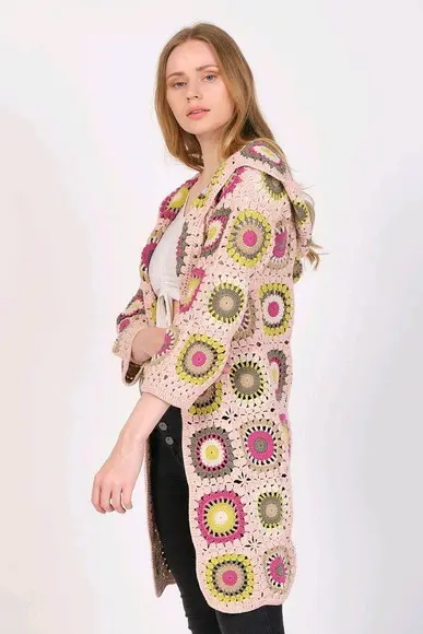 cardigan de crochê