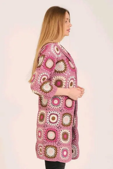 cardigan de crochê