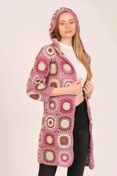 cardigan de crochê