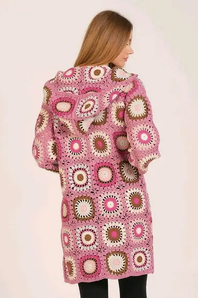 cardigan de crochê