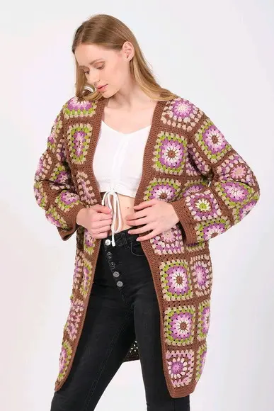 cardigan de crochê