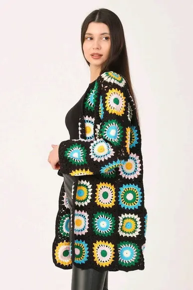 cardigan de crochê