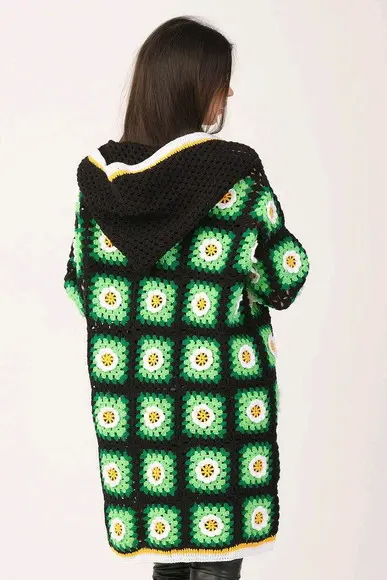 cardigan de crochê