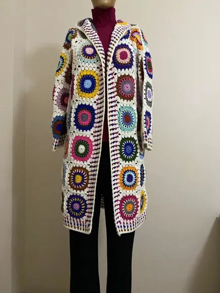 Cardigan De Crochê