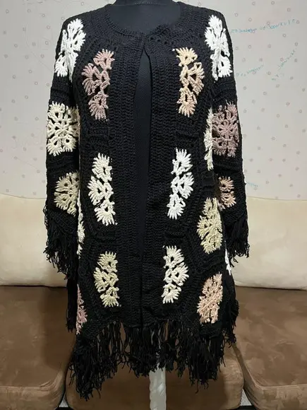 Cardigan De Crochê