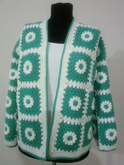 Cardigan De Crochê