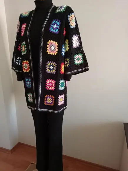 Cardigan De Crochê