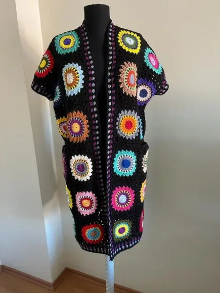 Cardigan De Crochê