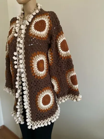 Cardigan De Crochê